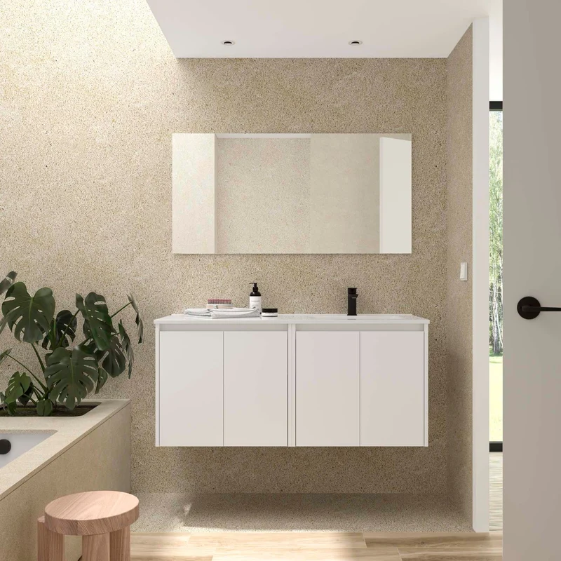 Conjunto de Baño NOJA 120 cm Salgar | 4 Puertas + Lavabo Desplazado