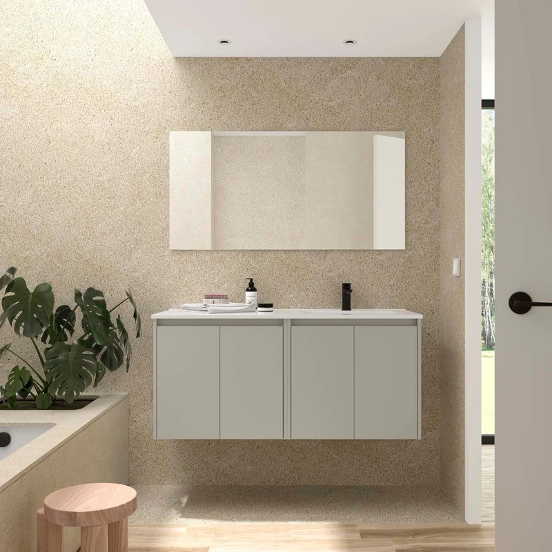 Conjunto de Baño NOJA 120 cm Salgar | 4 Puertas + Lavabo Desplazado