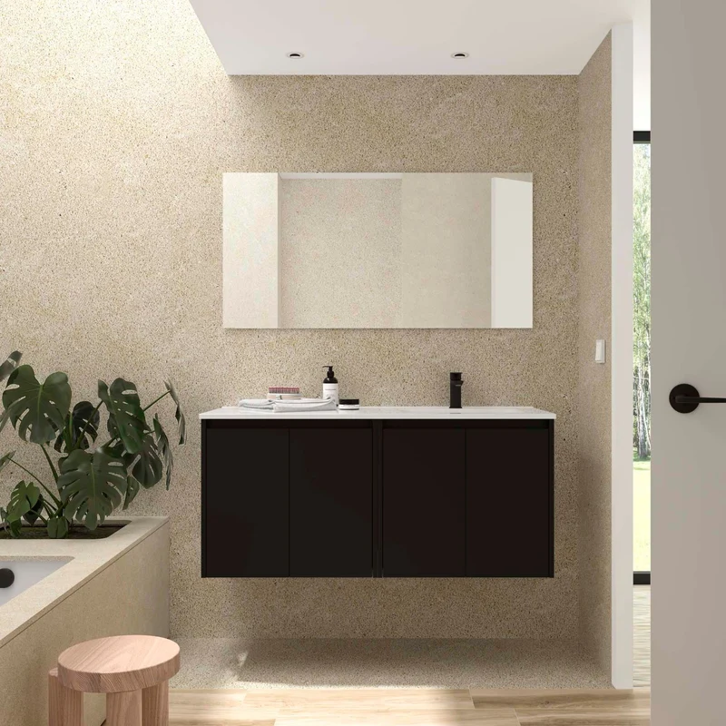 Conjunto de Baño NOJA 120 cm Salgar | 4 Puertas + Lavabo Desplazado
