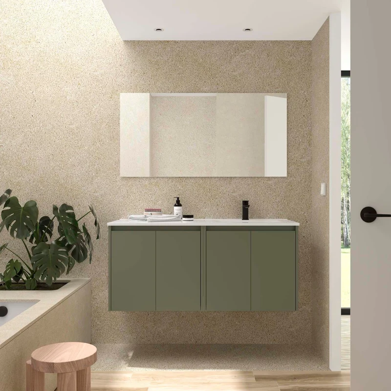 Conjunto de Baño NOJA 120 cm Salgar | 4 Puertas + Lavabo Desplazado