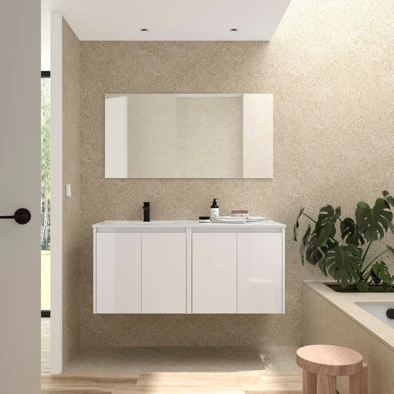Conjunto de Baño NOJA 120 cm Salgar | 4 Puertas + Lavabo Desplazado