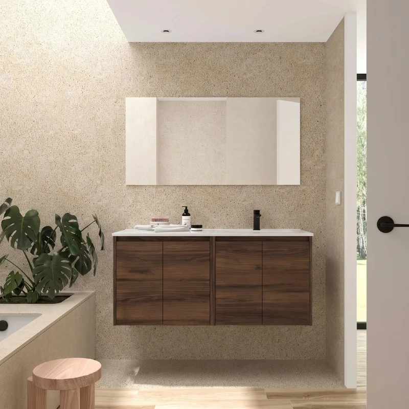 Conjunto de Baño NOJA 120 cm Salgar | 4 Puertas + Lavabo Desplazado