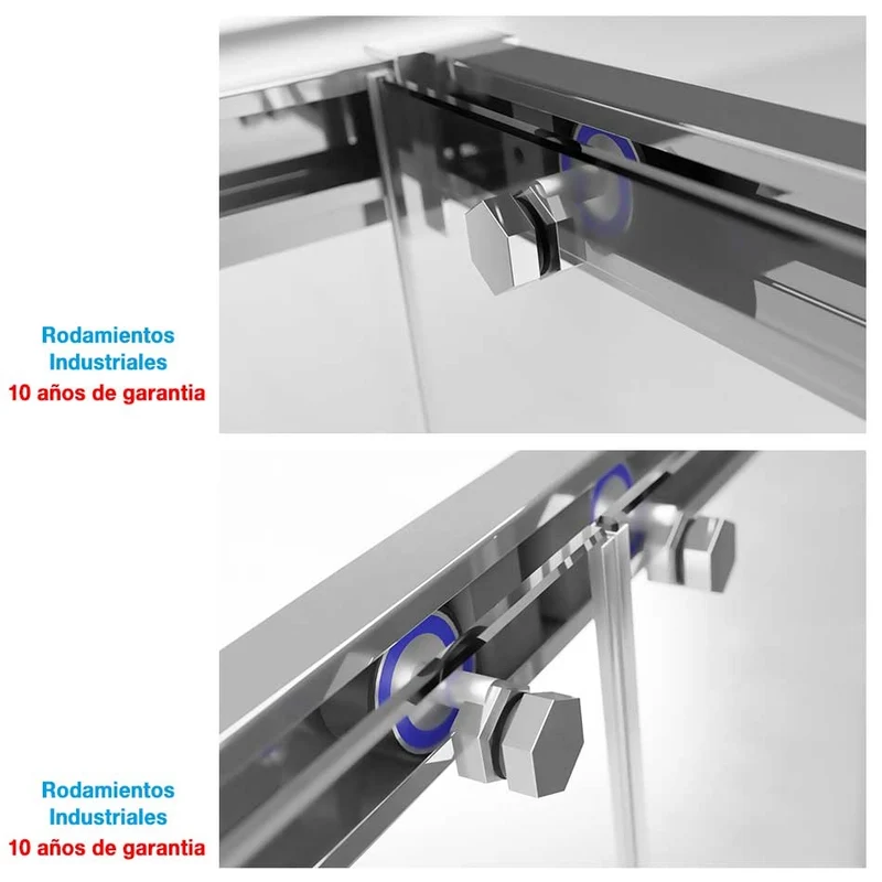 Mampara SIA de Seviban frontal de ducha hasta 180 cm de 2 hojas: 1 fija y 1 corredera. A Medida