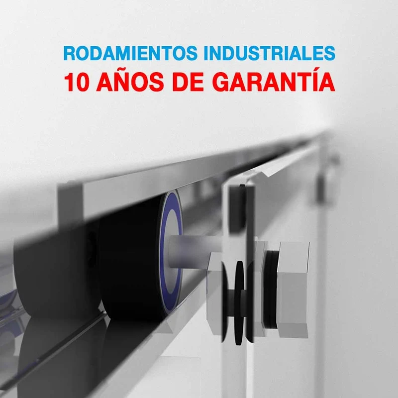 Mampara SIA de Seviban frontal de ducha hasta 180 cm de 2 hojas: 1 fija y 1 corredera. A Medida