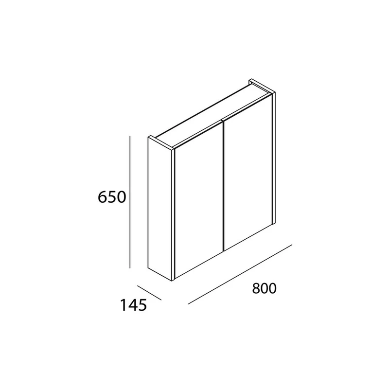 Armario de Baño con Espejo SCHWAN de Salgar | 2 Puertas de Cristal