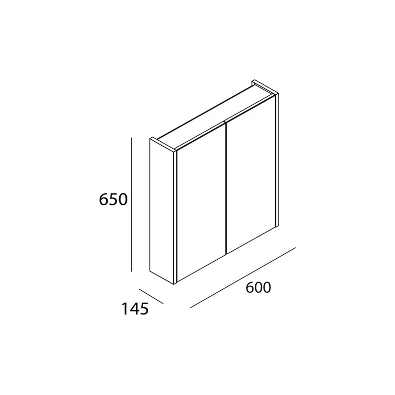 Armario de Baño con Espejo SCHWAN de Salgar | 2 Puertas de Cristal
