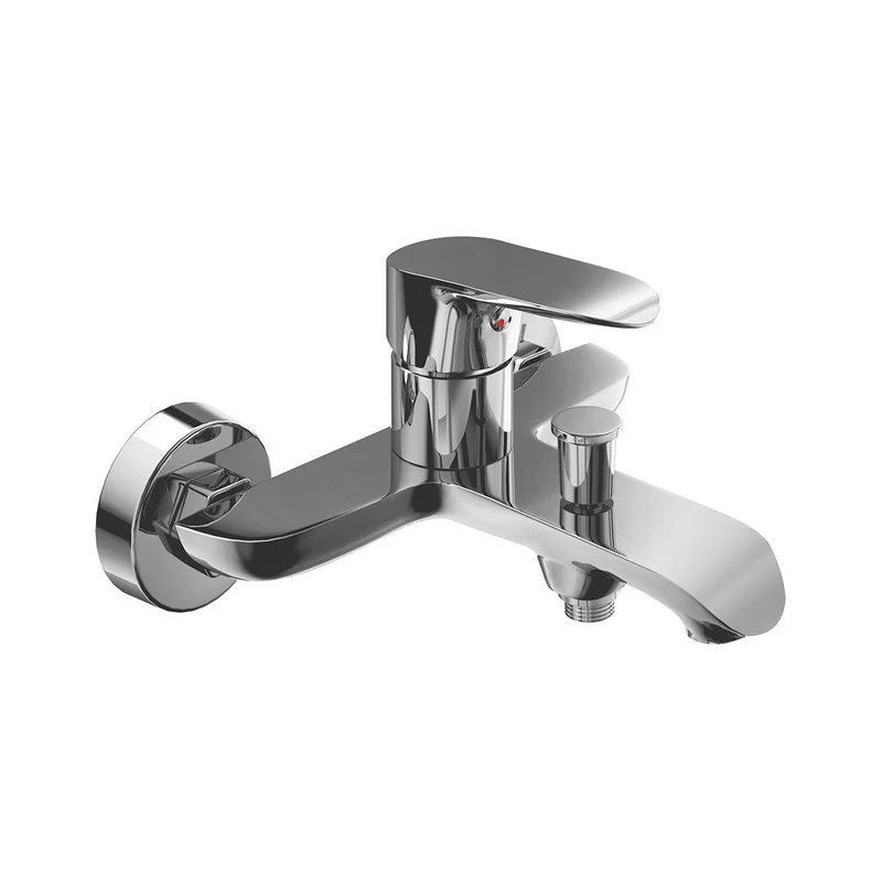 Monomando de bañera DANN de Lluvibath | Diseño moderno en blanco y cromo