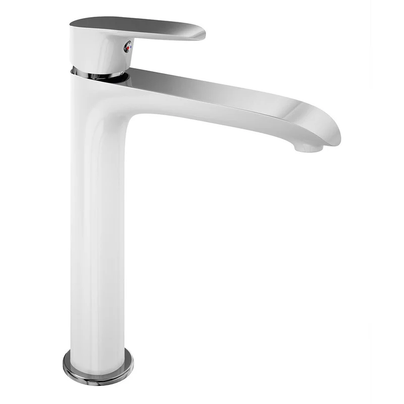 Monomando Lavabo Alto DANN Lluvibath | Cromo o Blanco | Diseño Moderno
