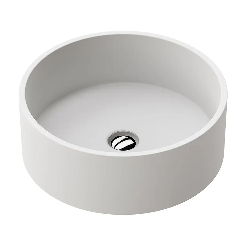 Lavabo Sobre Encimera Bowl Fossil Natura Blanco Mate