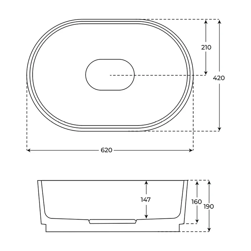 Lavabo Sobre Encimera Design Fossil Natura Negro