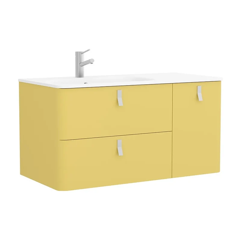Mueble de Baño con Lavabo Salgar Uniiq 120 cm Amarillo Paja
