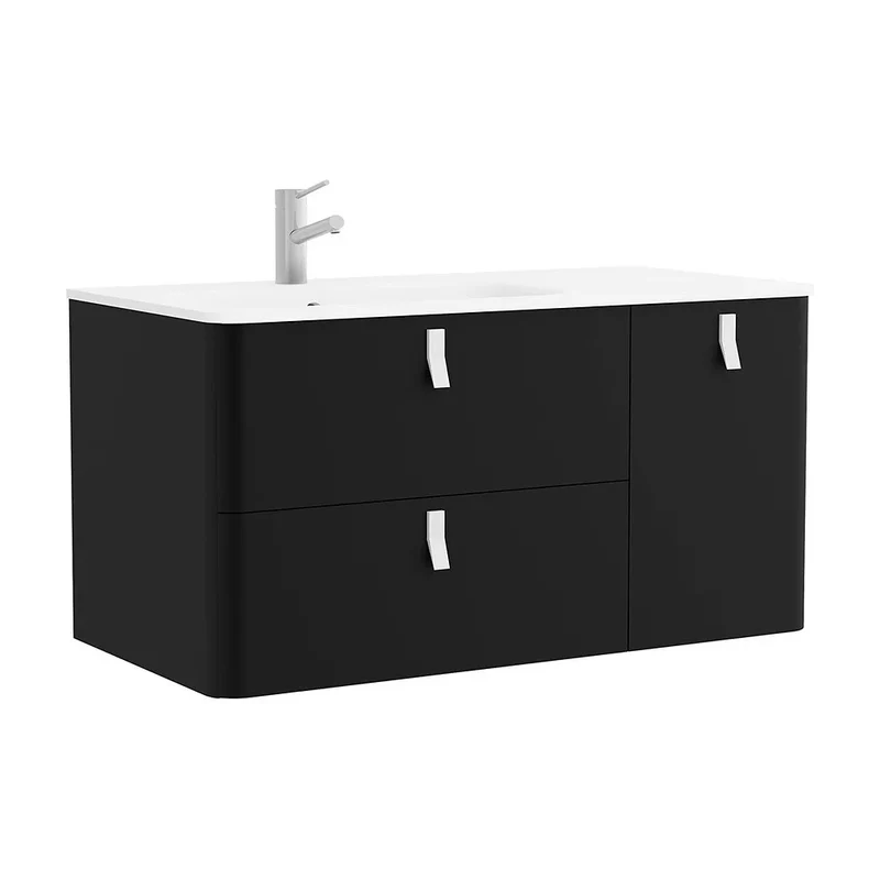 Mueble de Baño con Lavabo Salgar Uniiq 120 cm Negro Mate