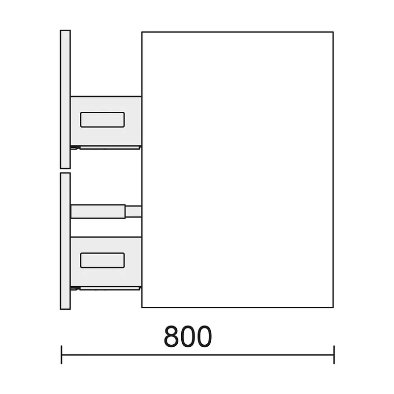Mueble de Baño con Lavabo y 2 Cajones Salgar Spirit 80 cm Blanco Brillo