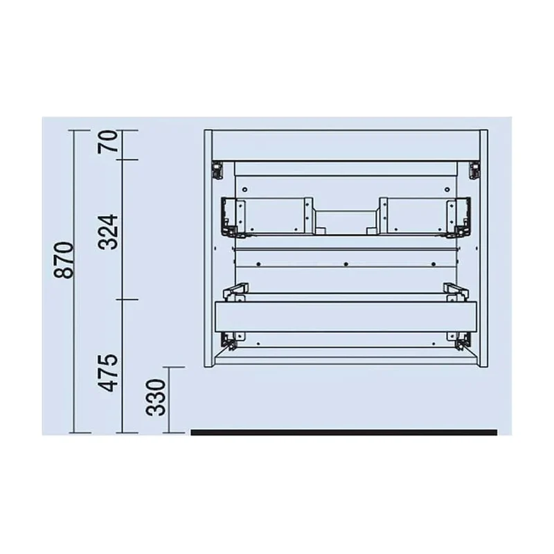Mueble de Baño con Lavabo y 2 Cajones Salgar Spirit 80 cm Blanco Brillo