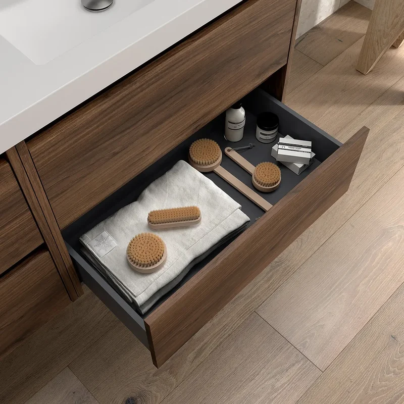 Mueble de Baño con Lavabo y 2 Cajones Salgar Noja 70 cm