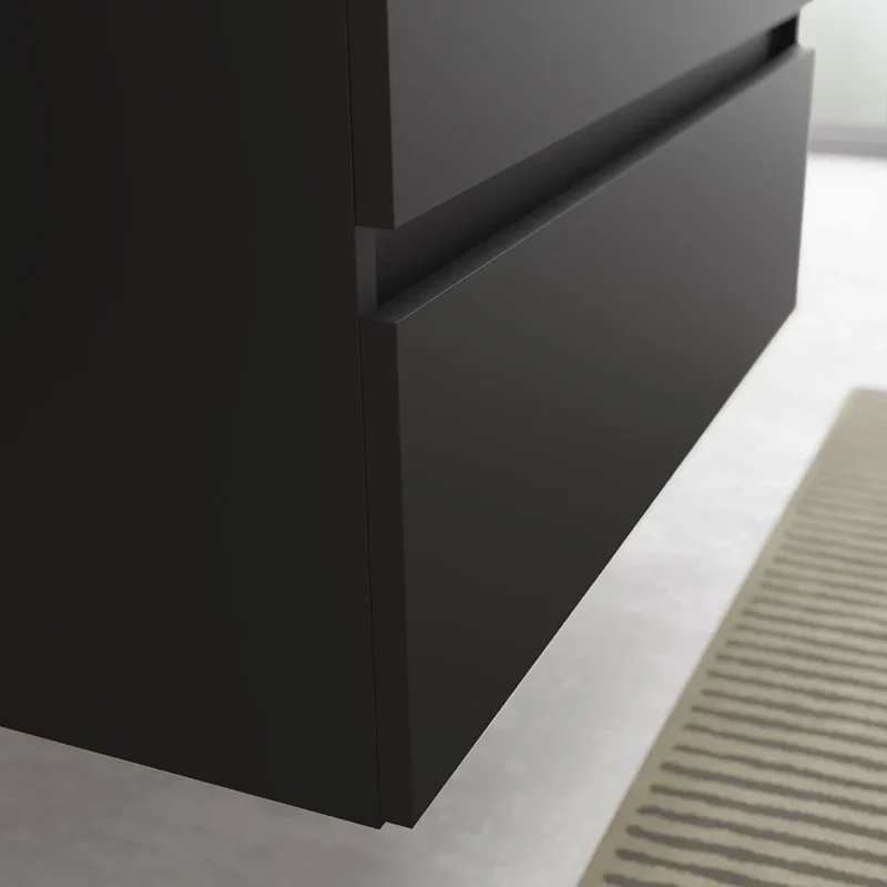 Mueble de Baño con Lavabo Salgar Bequia 120 cm Negro Mate