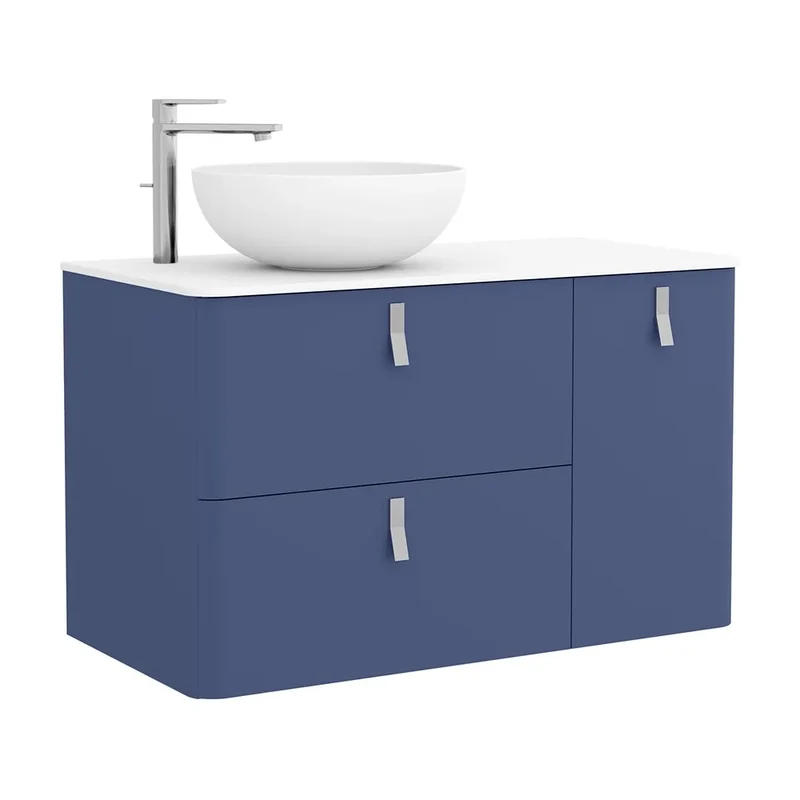 Mueble de Baño Lavabo sobre Encimera Salgar Uniiq 120 cm Azul