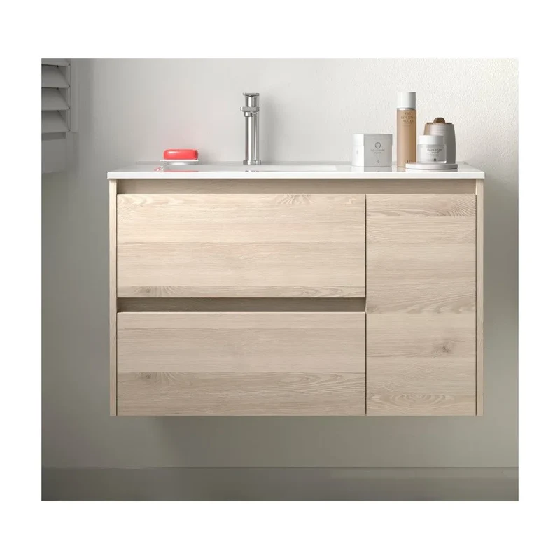 Mueble de Baño con Puertas Salgar Noja 90 cm Roble Natural