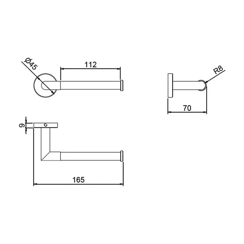 Portarrollos de Pared Salgar Sil Cromo