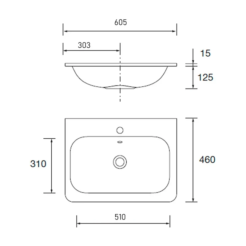 Mueble de Baño Suspendido con Lavabo y 2 Cajones Salgar Uniiq 60 cm Amarillo Sol
