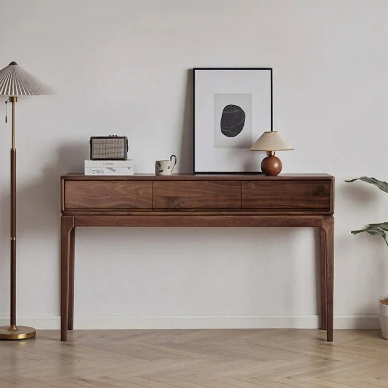 Cypress Entryway Solid Walnut Wood Console Table