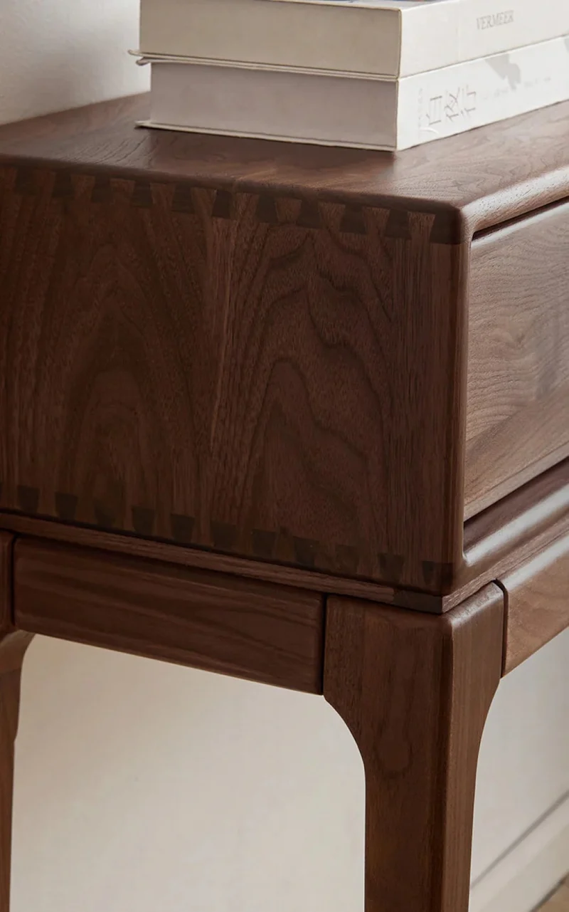 Cypress Entryway Solid Walnut Wood Console Table