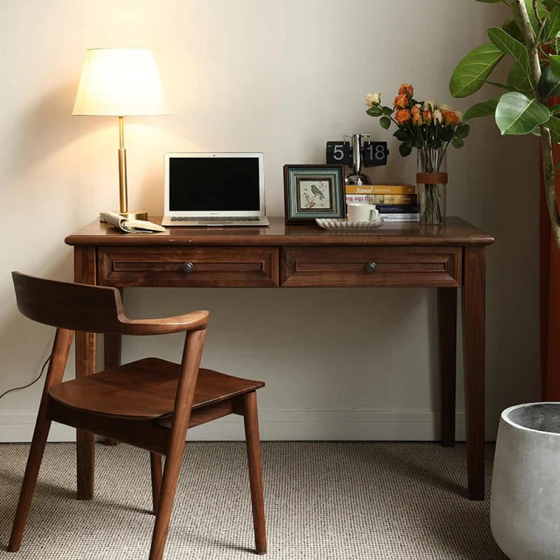 Mid Century Classic American Solid Walnut Wood Desk