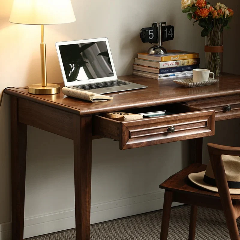 Mid Century Classic American Solid Walnut Wood Desk
