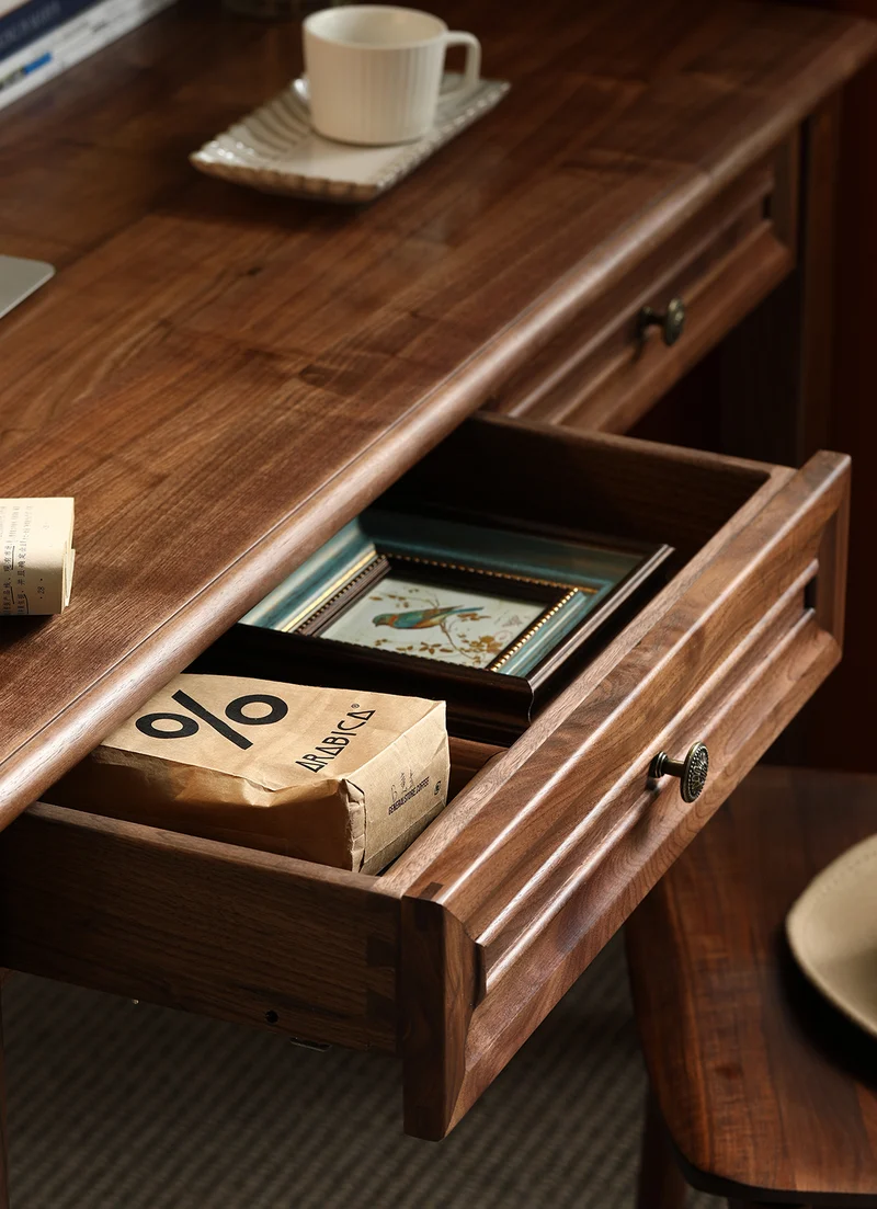 Mid Century Classic American Solid Walnut Wood Desk