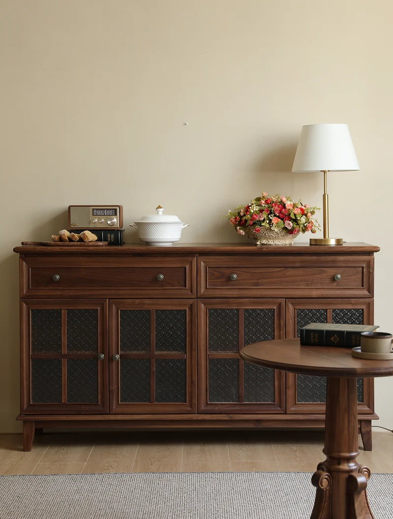 Charming Cedar Solid Black Walnut Wood Buffet
