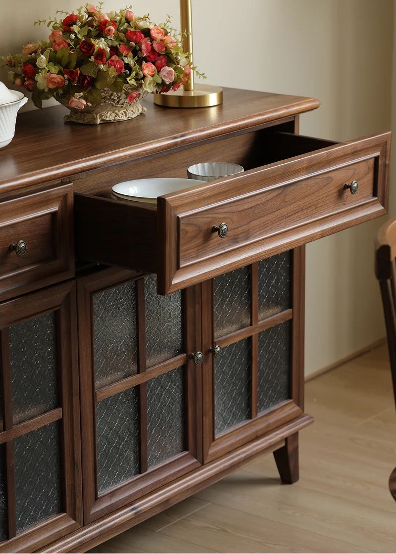Charming Cedar Solid Black Walnut Wood Buffet