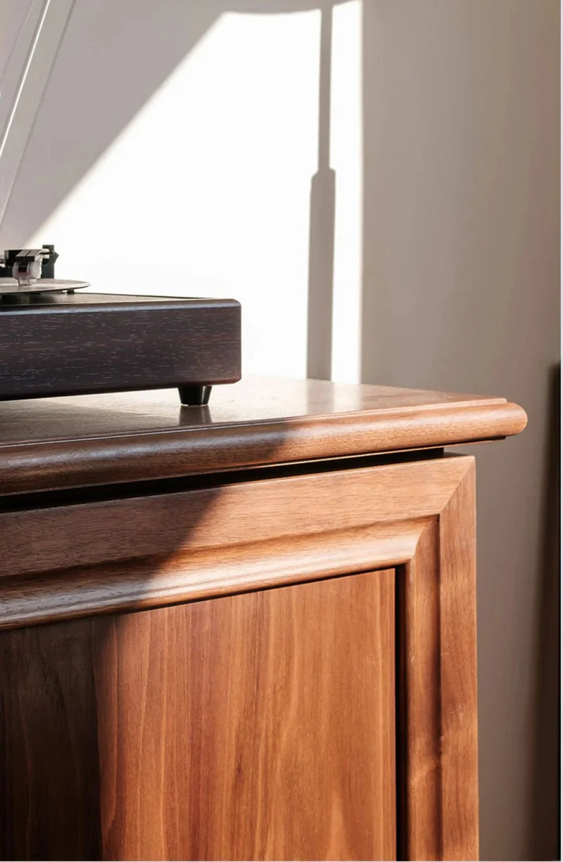 Utility Multi-Purpose Black Walnut Wood Sideboard