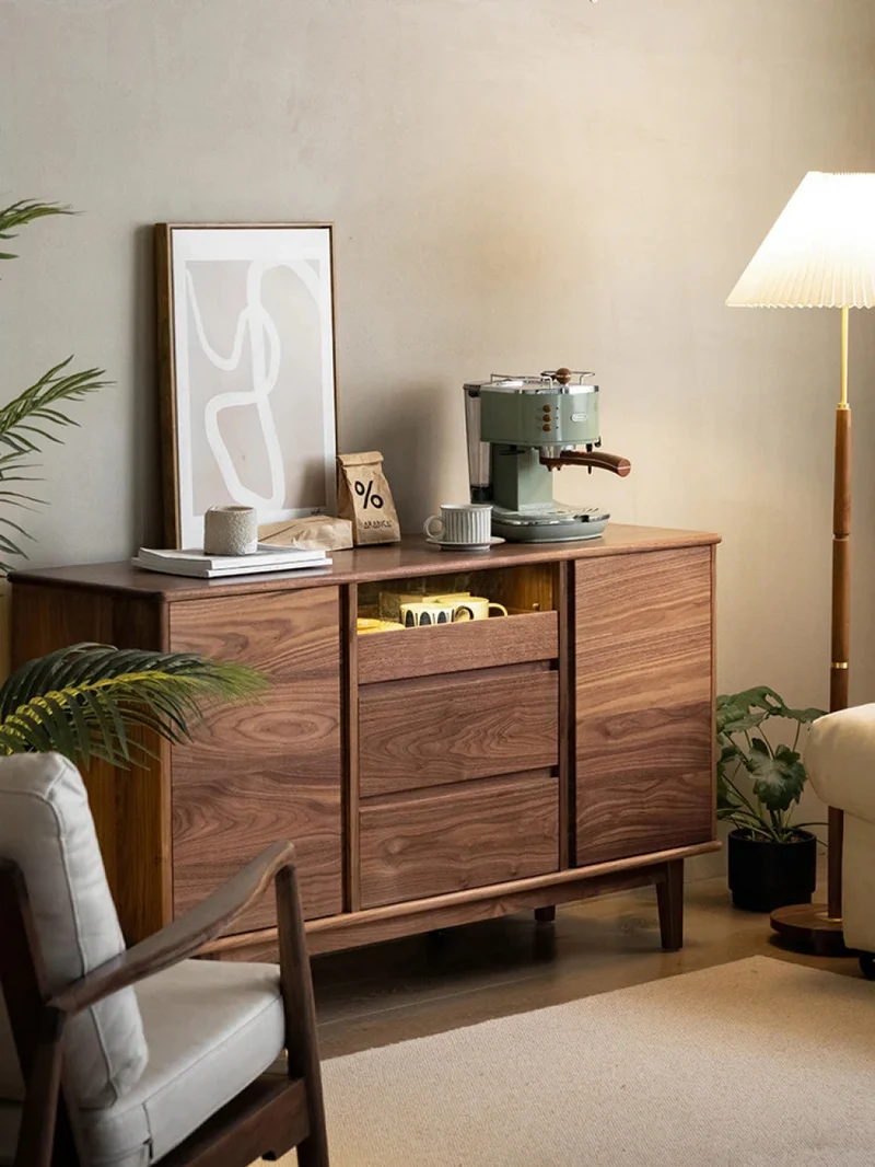 Artisan Crafted Black Walnut Wood Sideboard