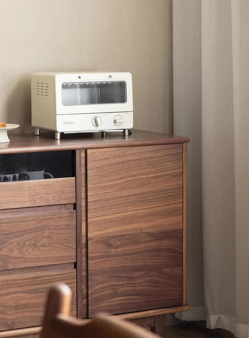 Artisan Crafted Black Walnut Wood Sideboard