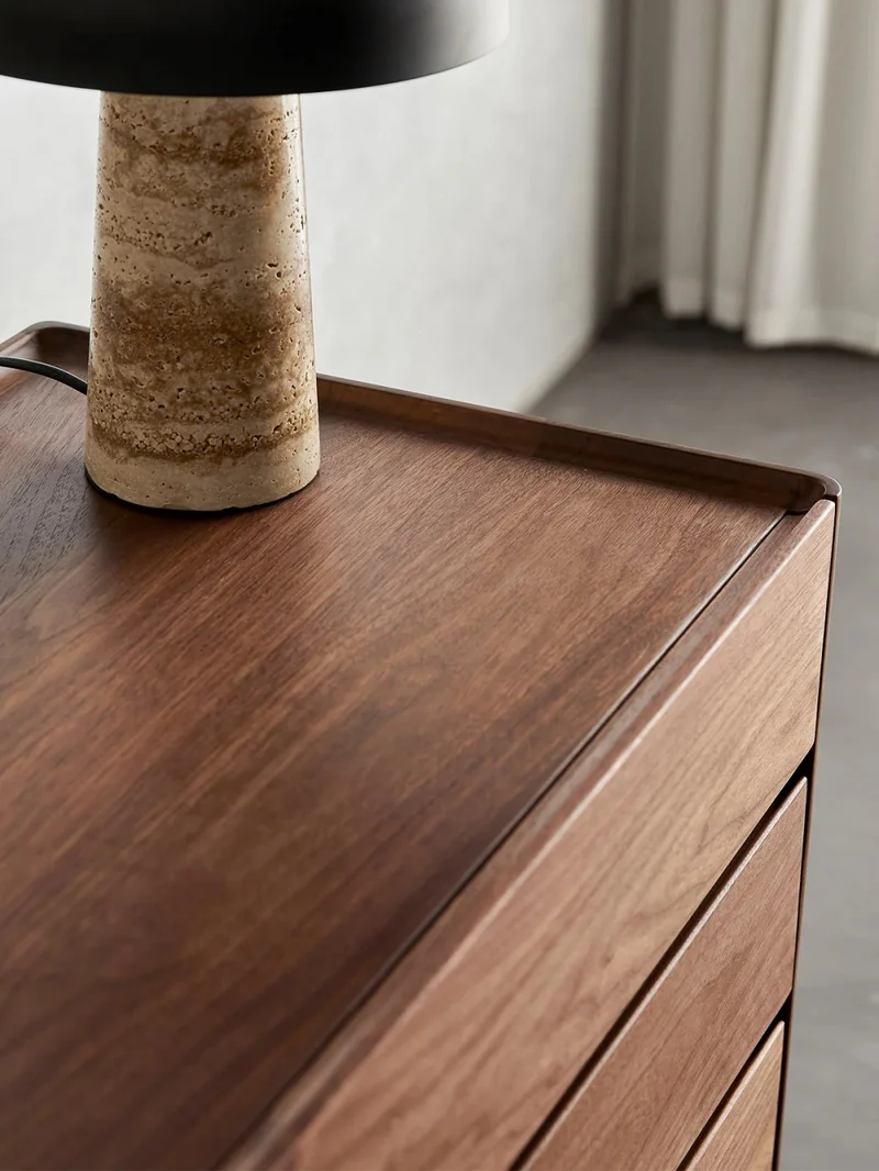 Sleek Design 8-Drawer Black Walnut Wood Dresser