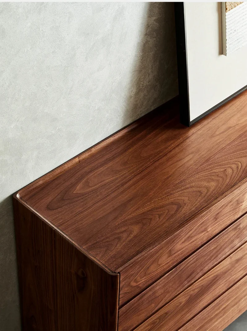 Sleek Design 8-Drawer Black Walnut Wood Dresser