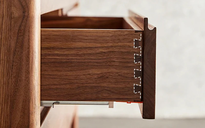Sleek Design 8-Drawer Black Walnut Wood Dresser