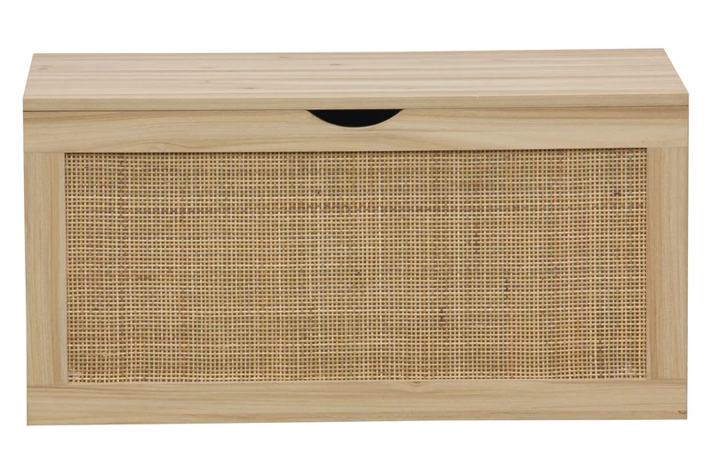 Baul Decor 80x40 cm con color madera de Pino y Rattan