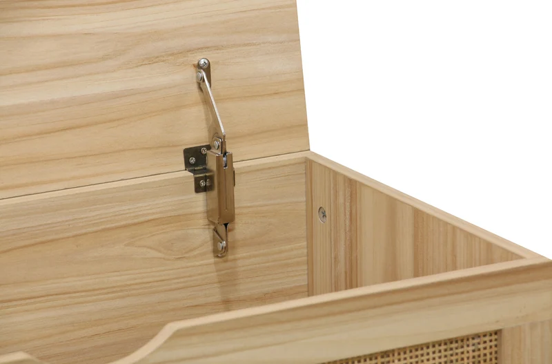 Baul Decor 80x40 cm con color madera de Pino y Rattan