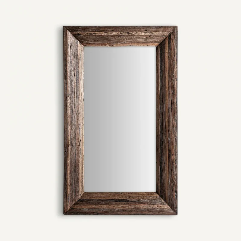 Espejo de pared en madera tropical (150x92 cm) Toigne