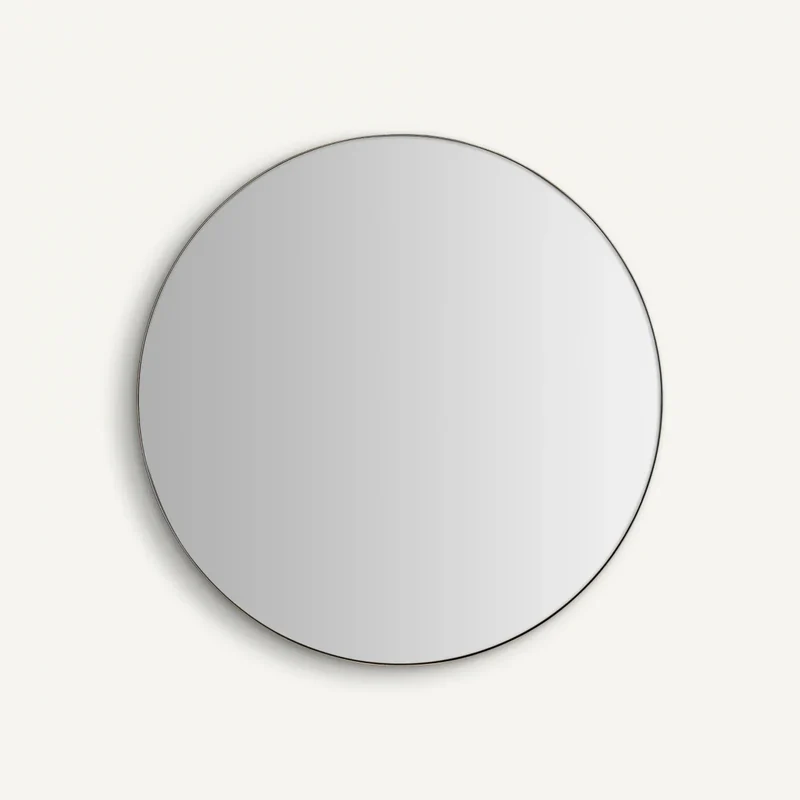 Espejo de pared redondo de hierro dorado Ø 90cm – Moderno – NURIA