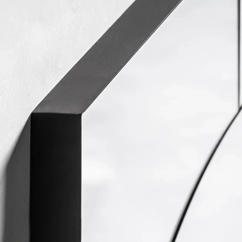 Espejo art déco en hierro negro (61x91 cm) Ferdi