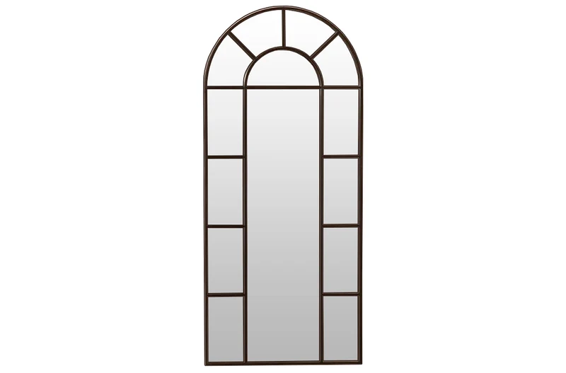 Espejo Tipo Ventana Con Arco Superior Dublin 80 X 180 Cm marco de color negro
