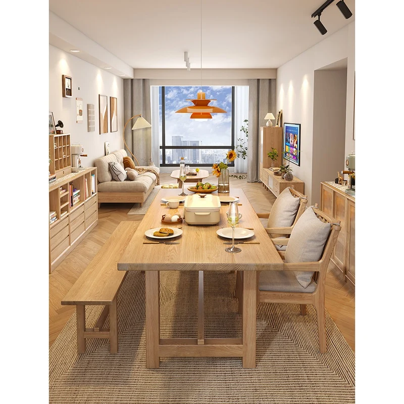 Heritage Solid Oak Wood Dining Table