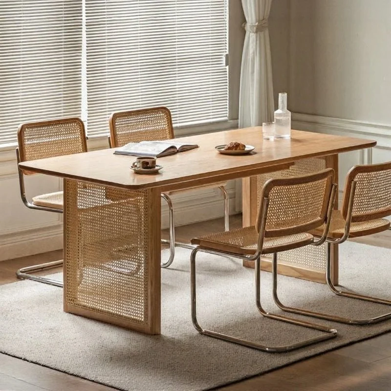 Odyssey Rattan Oak Solid Wood Kitchen Dining Table