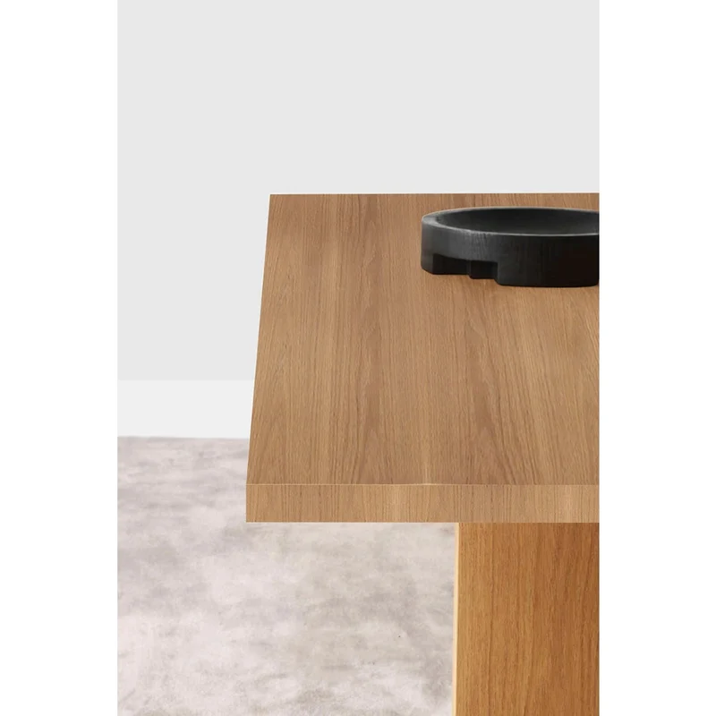 Refined Solid Oak Wood Dining Table