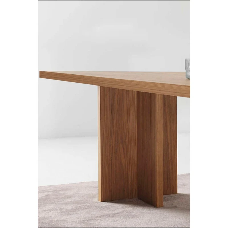 Refined Solid Oak Wood Dining Table