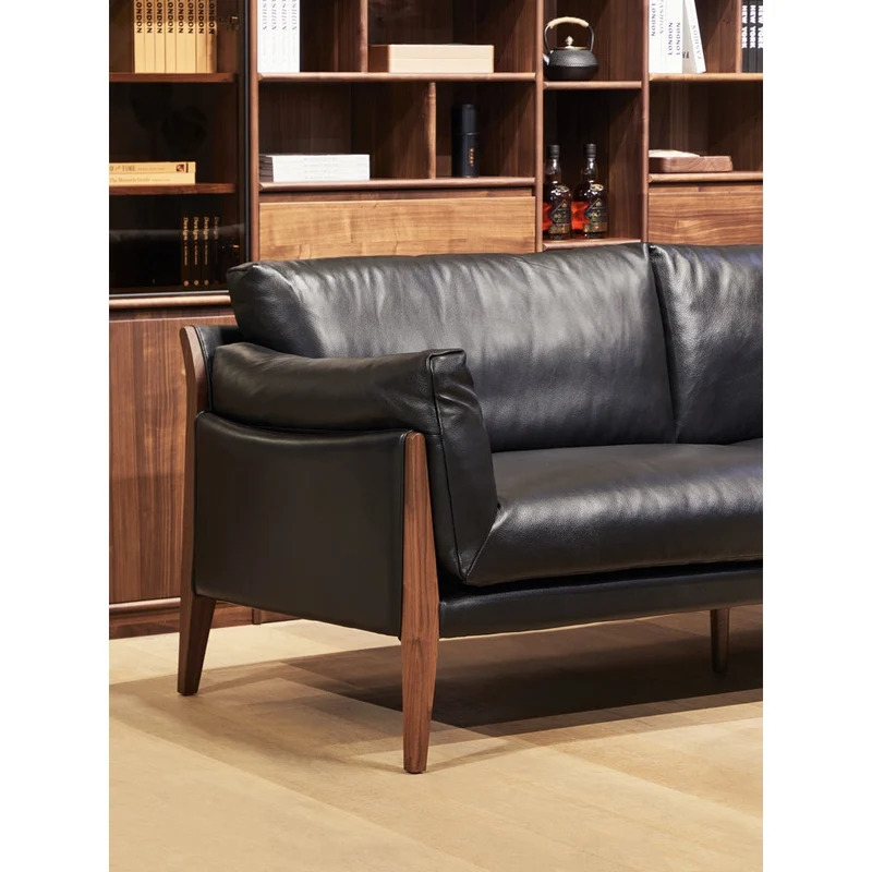 Art Deco Solid Walnut Wood Sofa