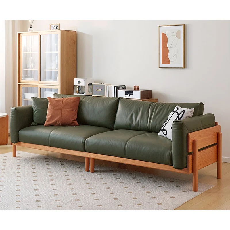 Elysian White Genuine Leather Sofa