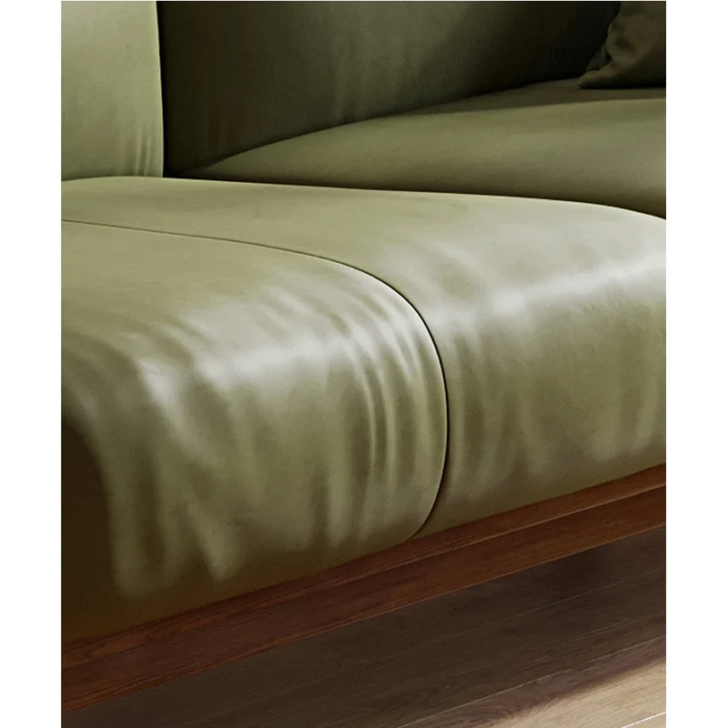 Catalyst Solid Wood Rattan Sofa with Genuine Leather
